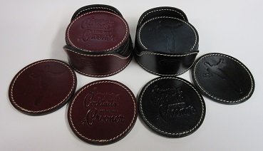 Leather Beverage Coasters that can be customized to your specifications