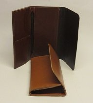 Leather Checkbook Wallet in different colors